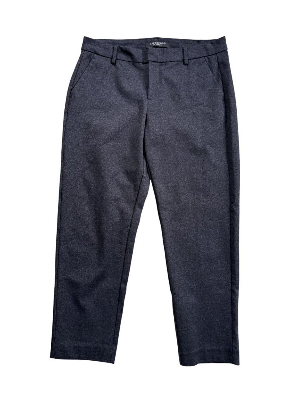 Liverpool Petite Gray Ankle Slacks 8/29 Polyester Blend